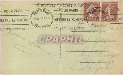 Reims — A Cour da Gare — Editor desconhecido, n° 16 — Verso