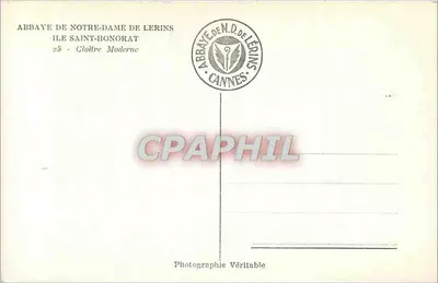 Abbaye Notre-Dame de Lérins — Wyspa Świętego Honorata — Fotografia Prawdziwa — CAF — Rewers
