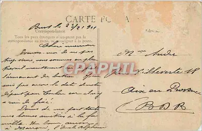 Brest — Szkoła Mechaników — Ad. Laurent, Port-Louis — Rewers