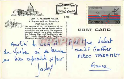 Cemitério Nacional de Arlington — Túmulo de John F. Kennedy — Verso