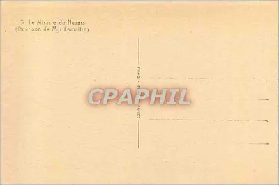 Cud w Nevers — Gojenie biskupa Lemaitre — Gliedé-Vallici, Roma — Rewers