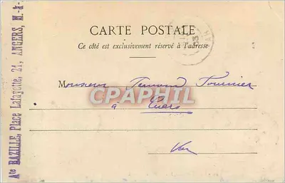 La Chapelle-Saint-Florent (M.-et-L.) — Castelo da Baronnière — editor Bazille, Angers — Verso