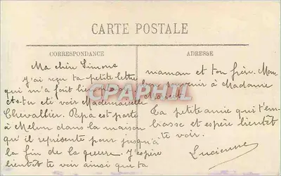 Angers (M-et-L.) — A Praça do Ralliement — O Grande Hotel e a Rua da Alsácia — LL. — N°33 — Verso