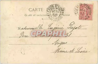 Widok z Grés, blisko Le Lion-d'Angers (Maine-et-Loire) — wydawca nieznany, nr 24 — Rewers