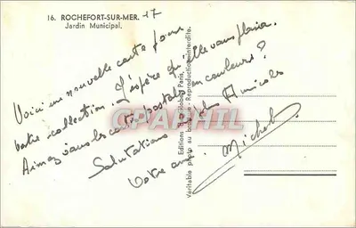 Ogród Miejski — Rochefort-sur-Mer — Éditions Globbed Paryż — Rewers