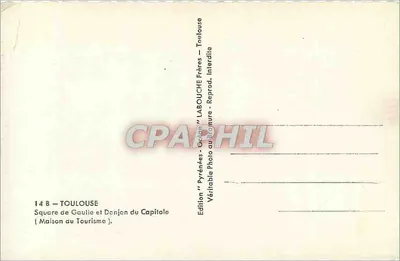Place de Gaulle i Wieża Kapituły — Tuluzza — Wydawnictwo Labouche Frères — Rewers