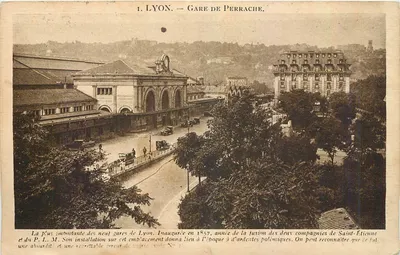 LYON — GARE DE PERRACHE — Editor: X. Caudron, Lyon, n° 1