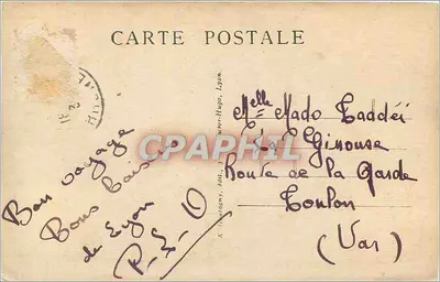 LYON — GARE DE PERRACHE — Editor: X. Caudron, Lyon, n° 1 — Verso