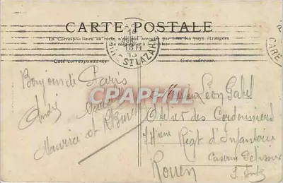 Paryż — Le Moulin-Rouge — Wydawca nieznany, numer serii nie widoczny — Rewers