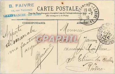 Gargulik z kościoła Najświętszej Maryi Panny z Marais — Franche-sur-Saône — Zabytek XIII wieku — LL — Rewers