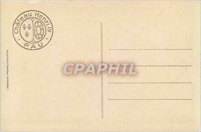 Pau - O Castelo - O leito de Henri IV — editor Lardouche, n° 1123 — Verso