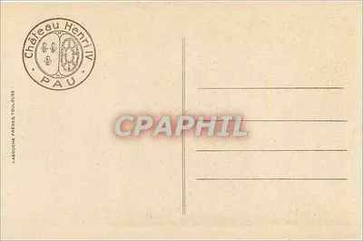 Pau - O Castelo - O Berço de Henri IV — Verso