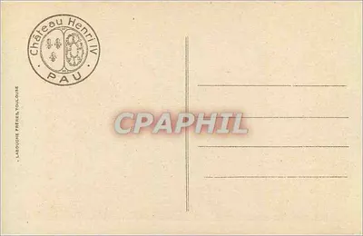 Pau - Zamek Henryka IV - Wieża. Front i wejście — seria 40, wydawca Larouche Frères, Toulouse — Rewers