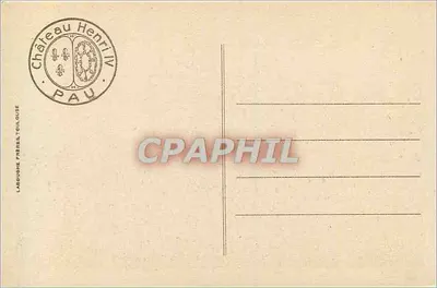 Pau - El Castillo visto desde el parque — editor LP, n° 92 — Reverso