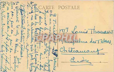 St-Malo - Le Grand Bé - Le Tombeau de Chateaubriand - Édition Gauthin, Sèvres - n°V — Verso