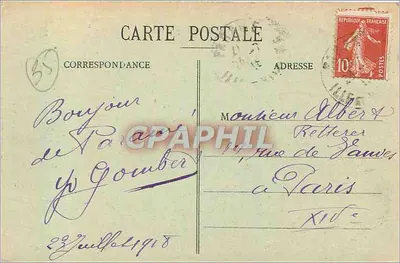Costa de Émeraude — Túmulo de Châteaubriand — Saint-Malo — G.F. — Verso