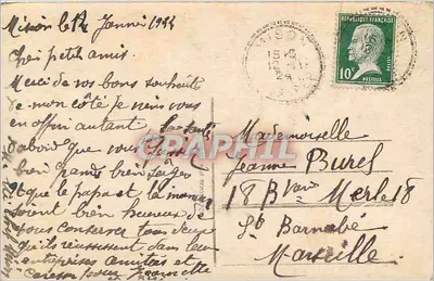 Portret młodej kobiety — z bukietem — E.R. Paryż, n°111 — Rewers