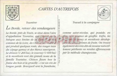 La Borde (Joué-le-Tours) — Retorno dos colhedores — Os Vinos de Touraine — n°29 — Verso