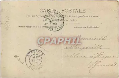 Retrato de homem de terno — 'Bonne Année' — Circe, n° 5019 — Verso