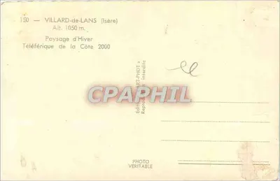 Villard-de-Lans — Widok zimowy — Teleferyk Côte 2000 — Wydawnictwo AKT-PHOT — Rewers