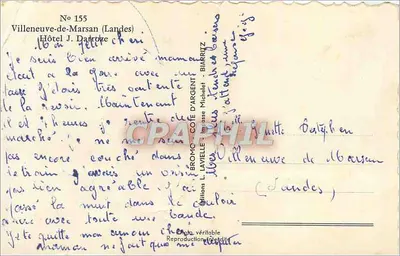 Hôtel de Voyageur — Hôtel-Restaurant Jean Darroze — Villeneuve-de-Marsan (Landes) — Rewers