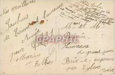 Buquês de rosas e hortelã — Boa Ano — LPV Paris 609 — Verso