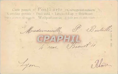 Comediante — traje de cena — Bonpour Émical Constance — Verso
