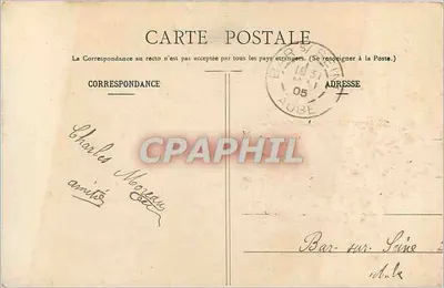 Tancerka w stroju scenicznym — Souvenir — Własność A. Berbert & Cie, Nancy — Rewers