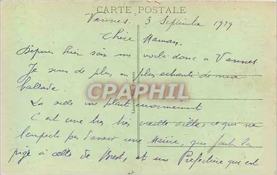 Vannes — Ratusz — Stara pocztówka n° 2111, wydawca Laurent & Del Romme — Rewers