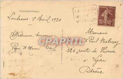 Louhans — Um lindo canto de Branges — Ed. H. Key — Verso
