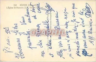 Béziers — Katedra św. Nazaria — Wydawnictwo Art Maréchal — Rewers