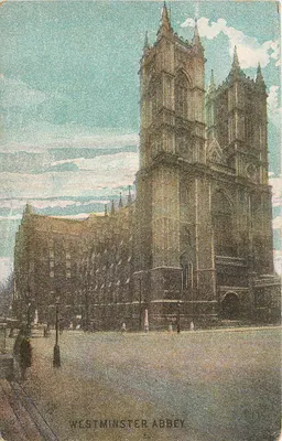 Abadia de Westminster — vista da fachada — cartão postal