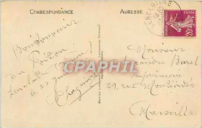 Castelo de Savigny — LENCLOITRE — Edição da Livraria LENCLOITRE (Vienne) n°20 — Verso