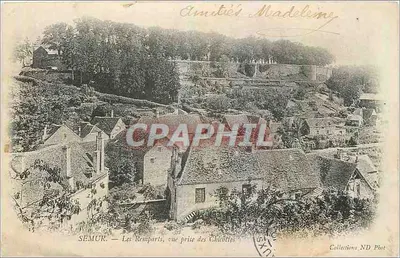 Semur — Os Muros, vista tirada dos Châtelots — Coleções ND Phot