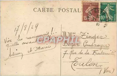 Pont-Saint-Esprit — A Arca Marítima e os Confluentes da Ardèche e do Ródano — Mlle Maurlin, editora, n°4 — Verso