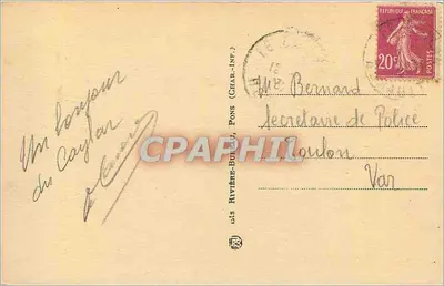 Le CAYLAR — Rochers du Roc-Castel — Editor não identificado, n° de série 9048 — Verso