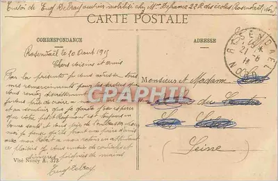 Około DUNKERQUE — Sanatorium Zuydcoote (strona północna) — C.A.R. nr 36 — Rewers