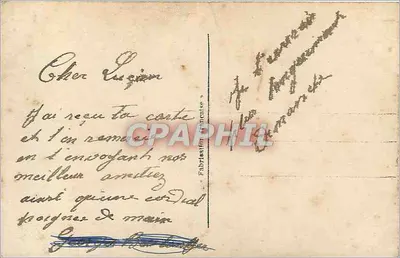 Buquê de rosas e margaridas — Bon Souvenir — DIX 381/2 — Verso