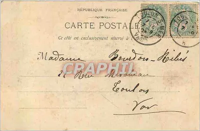 Toulon - Het Zeegoddelijk en de Darsena — Fototypie E. Lacour, Marseille, n° 528 — Achterkant