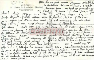 Pointe du Raz (Finistère) — Ogólny widok — Groff — Rewers