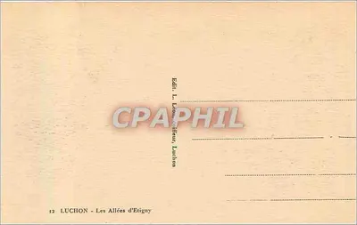 Luchon — Le Allée d'Etigny — Editore L. Lebon, Luchon — Verso