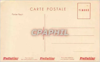 Cesta florida — Pelletier, Paris — número de série não visível — Verso
