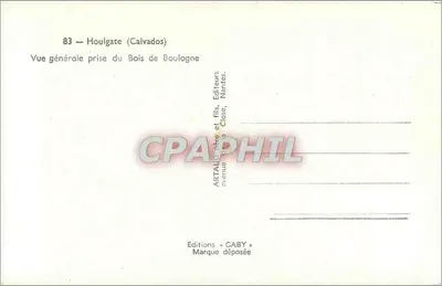 Houlgate (Calvados) — Vista general tomada desde el Bois de Boulogne — Éditions GABY — Reverso