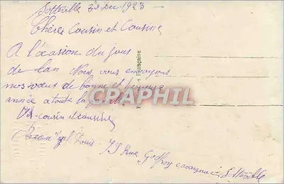 Róże — Wesołych Świąt — RP 1907 — Rewers
