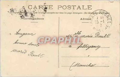 Angers — Bulwar Laval — Stara pocztówka n°1 — Rewers