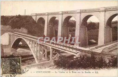 Coutances — O Viaduto e o Ponte sobre a Souille — LL