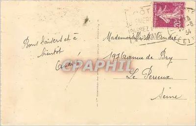 Mont-Saint-Michel — Widok ogólny i przylądek — wydawca A.B.C. n°20 — Rewers