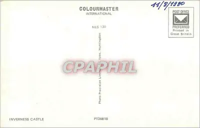 Castelo de Inverness — vista panorâmica — Colourmaster International, série NES 130 — Verso