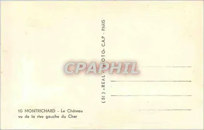 Montrichard — Zamek widziany z lewej strony rzeki Cher — C.A.P. - Paryż — Rewers