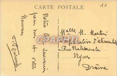 Lyon - 163 — quais Saône — Wydawnictwo J. Cellard, 10, montagne Chemin, Lyon — Rewers